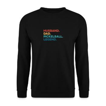 Pickleball Funny Husband Dad Legend Father's Day - Unisex Sweatshirt - black - Front - Alina (178cm) & Michal (187cm)
