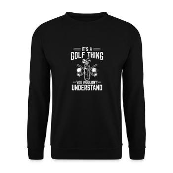 C’est une chose de golf drôle joueur de golf amateur de golf - Sweat-shirt Unisexe - noir - Devant - Alina (178cm) & Michal (187cm)