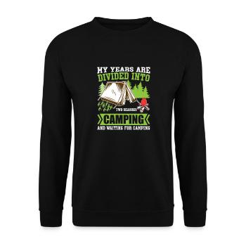 Camping Years - Unisex Pullover - Schwarz - Vorne - Alina (178cm) & Michal (187cm)