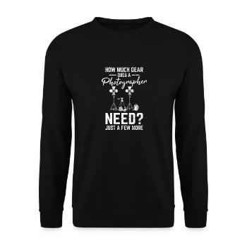 Funny Camera Gear Funny Photography Lover Cool Pho - Unisex Sweatshirt - black - Front - Alina (178cm) & Michal (187cm)
