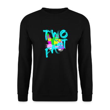 Two Fast Roller Schildkröte 2 Jahre 2. Geburtstag - Unisex Pullover - Schwarz - Vorne - Alina (178cm) & Michal (187cm)