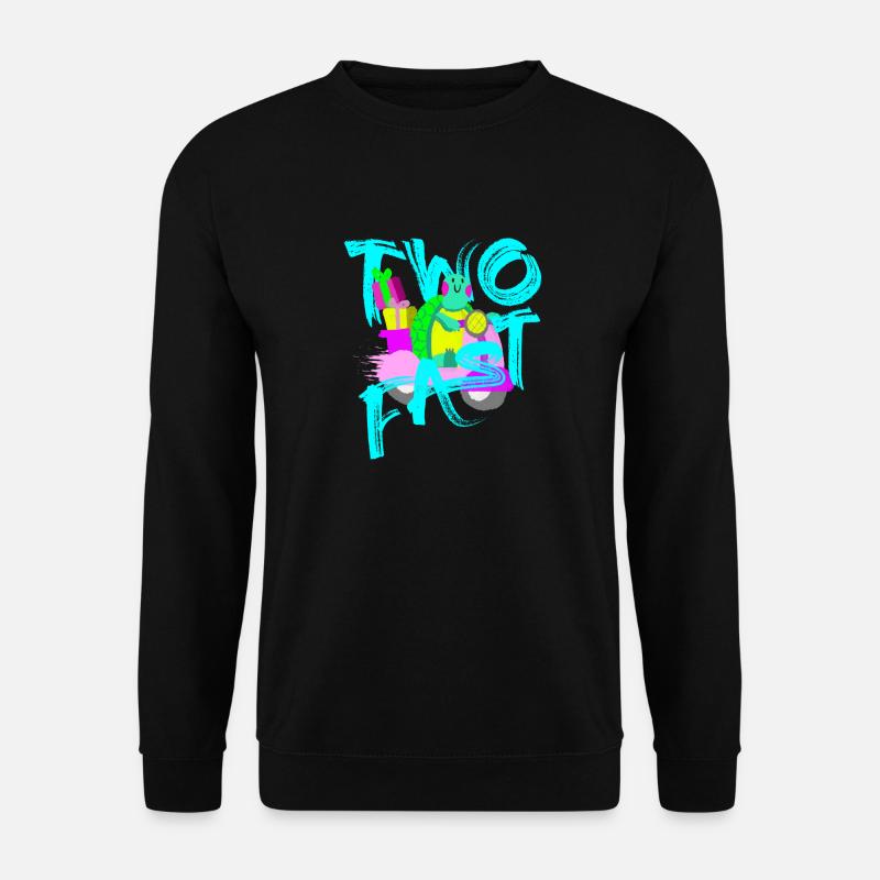 Two Fast Roller Schildkröte 2 Jahre 2. Geburtstag - Unisex Pullover - Schwarz