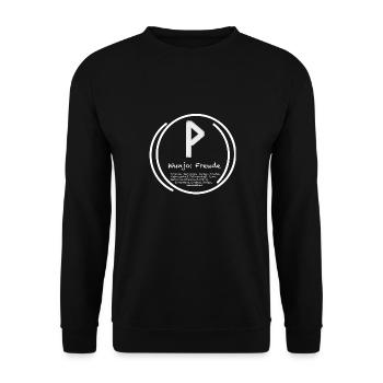 Nordische Mythologie - Unisex Pullover - Schwarz - Vorne - Alina (178cm) & Michal (187cm)
