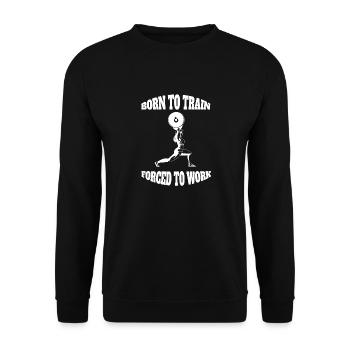 Fitness Strength Training Athlètes Muscle Bodybuilder - Sweat-shirt Unisexe - noir - Devant - Alina (178cm) & Michal (187cm)