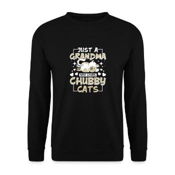 Grand-mère qui aime les chats potelés - Sweat-shirt Unisexe - noir - Devant - Alina (178cm) & Michal (187cm)