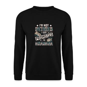 J’ai été promue grand-mère - Sweat-shirt Unisexe - noir - Devant - Alina (178cm) & Michal (187cm)