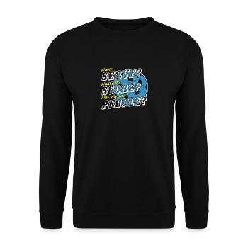Whose Serve What's The Score - Funny Pickleball - Unisex Sweatshirt - black - Front - Alina (178cm) & Michal (187cm)