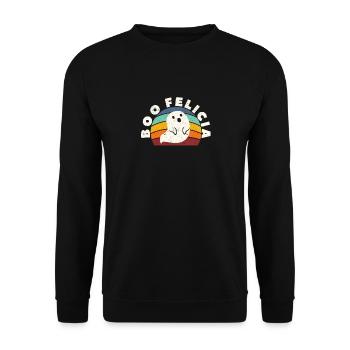 Ghost Funny Love Halloween Party Ghosts - Unisex Sweatshirt - black - Front - Alina (178cm) & Michal (187cm)