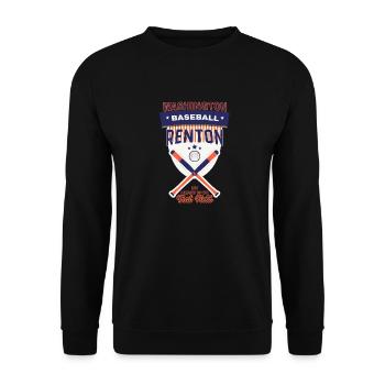 Renton Baseball My heart is on this field - Unisex Sweatshirt - black - Front - Alina (178cm) & Michal (187cm)