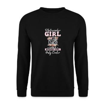 Photographer Girl Funny Photography Lover Funny Ca - Unisex Sweatshirt - black - Front - Alina (178cm) & Michal (187cm)