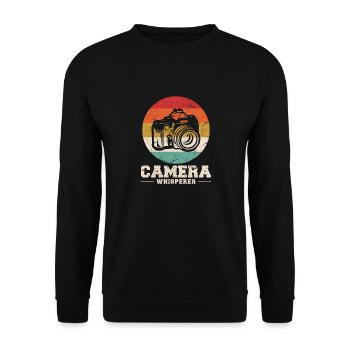 Camera Whisperer Funny Photography Lover Joke Phot - Unisex Sweatshirt - black - Front - Alina (178cm) & Michal (187cm)