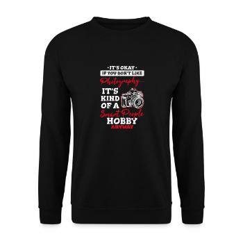 Funny Photography Lovers Smart People Hobby Photog - Unisex Sweatshirt - black - Front - Alina (178cm) & Michal (187cm)