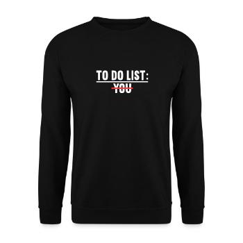 Mallorca Sauf Party Jersey To Do List You Malle - Unisex Sweatshirt - black - Front - Alina (178cm) & Michal (187cm)