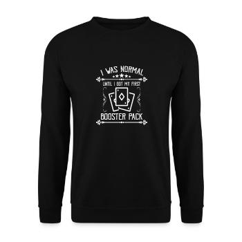 J’étais normal jusqu’à ce que je reçoive mon premier booster pack - Sweat-shirt Unisexe - noir - Devant - Alina (178cm) & Michal (187cm)