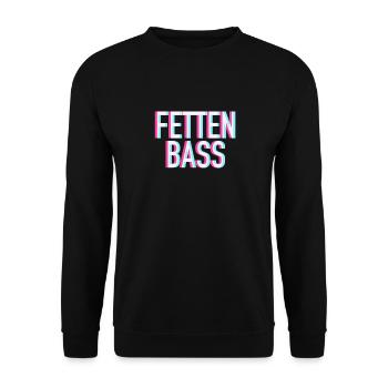 Fat Bass Raver Design - Unisex Sweatshirt - black - Front - Alina (178cm) & Michal (187cm)