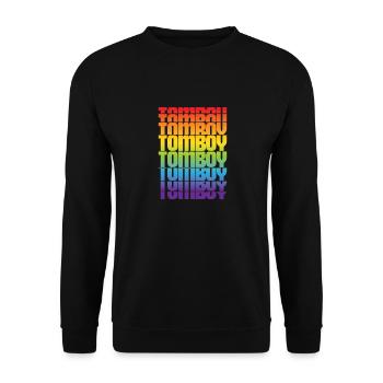 tomboy Style, Tomboy, Streetwear - Unisex Pullover - Schwarz - Vorne - Alina (178cm) & Michal (187cm)