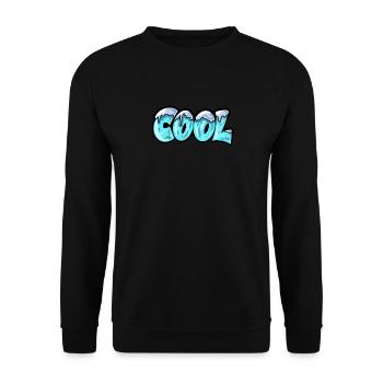 Design Cool Graffiti Style im Eiswürfel Look - Unisex Pullover - Schwarz - Vorne - Alina (178cm) & Michal (187cm)