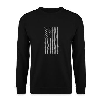 USA Flag America Design - Unisex Sweatshirt - black - Front - Alina (178cm) & Michal (187cm)
