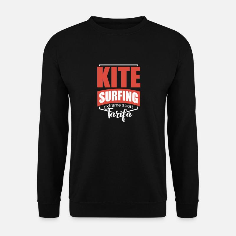 Tarifa Beach Spanien Kite-Surfing Paradies - Unisex Pullover - Schwarz