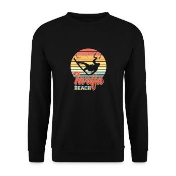 Kite Surfing Design with Kiteboard Surfer - Unisex Sweatshirt - black - Front - Alina (178cm) & Michal (187cm)