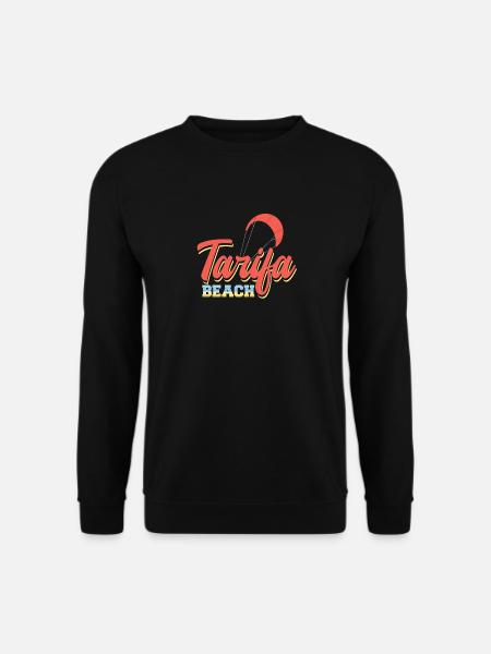 Tarifa Beach Spanien Kite-Surfing Paradies - Unisex Pullover - Schwarz