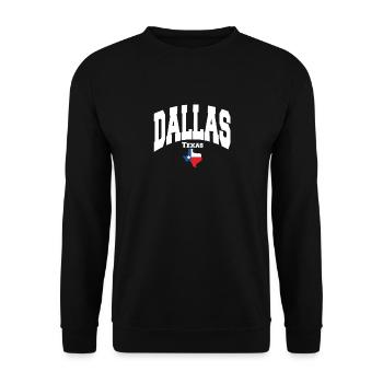 City of Dallas in the state of Texas cool design - Unisex Sweatshirt - black - Front - Alina (178cm) & Michal (187cm)