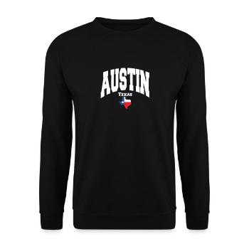 City of Austin in the state of Texas cool design - Unisex Sweatshirt - black - Front - Alina (178cm) & Michal (187cm)