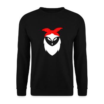 Hibou - Sweat-shirt Unisexe - noir - Devant - Alina (178cm) & Michal (187cm)