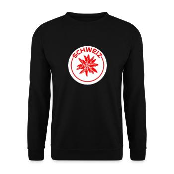 Swiss gentian - Unisex Sweatshirt - black - Front - Alina (178cm) & Michal (187cm)