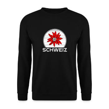 Swiss gentian - Unisex Sweatshirt - black - Front - Alina (178cm) & Michal (187cm)