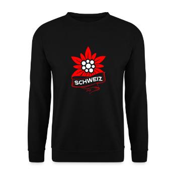 Gentiane suisse - Sweat-shirt Unisexe - noir - Devant - Alina (178cm) & Michal (187cm)