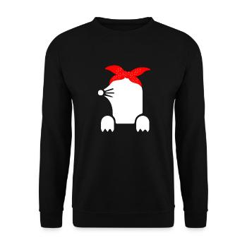The mole - Unisex Sweatshirt - black - Front - Alina (178cm) & Michal (187cm)