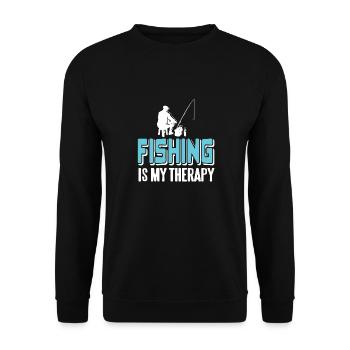 La pêche est ma thérapie Conceptions de pêche géniales - Sweat-shirt Unisexe - noir - Devant - Alina (178cm) & Michal (187cm)