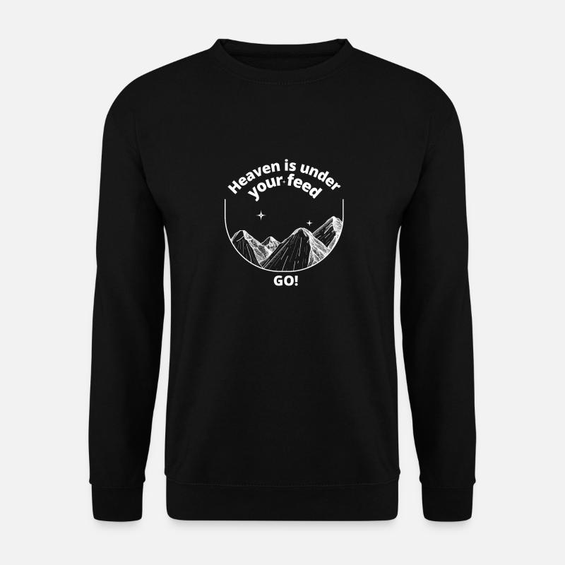 Der Himmel ist unter deinen Füßen - Unisex Pullover - Schwarz