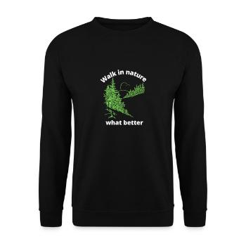 Randonnée dans la nature - Sweat-shirt Unisexe - noir - Devant - Alina (178cm) & Michal (187cm)