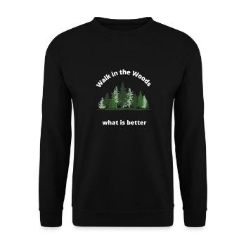 Hiking in the forest - Unisex Sweatshirt - black - Front - Alina (178cm) & Michal (187cm)