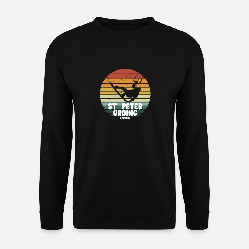 St. Peter Ording Kitesurfing Wassersport Design - Unisex Pullover - Schwarz