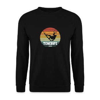 Tenerife Spain Kitesurfing Water Sports Design - Unisex Sweatshirt - black - Front - Alina (178cm) & Michal (187cm)