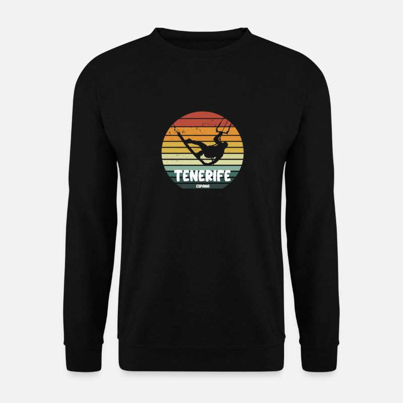 Teneriffa Spanien Kitesurfing Wassersport Design - Unisex Pullover - Schwarz
