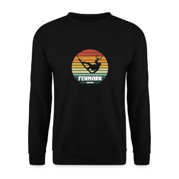 Fehmarn Kitesurfing Water Sports Design - Unisex Sweatshirt - black - Front - Alina (178cm) & Michal (187cm)