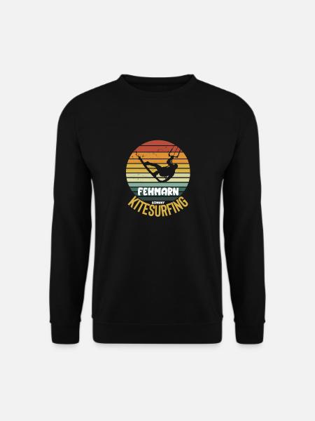 Fehmarn Kitesurfing Wassersport Design - Unisex Pullover - Schwarz