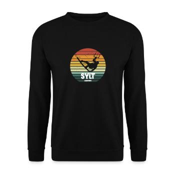 Sylt Kitesurfing Water Sports Design - Unisex Sweatshirt - black - Front - Alina (178cm) & Michal (187cm)