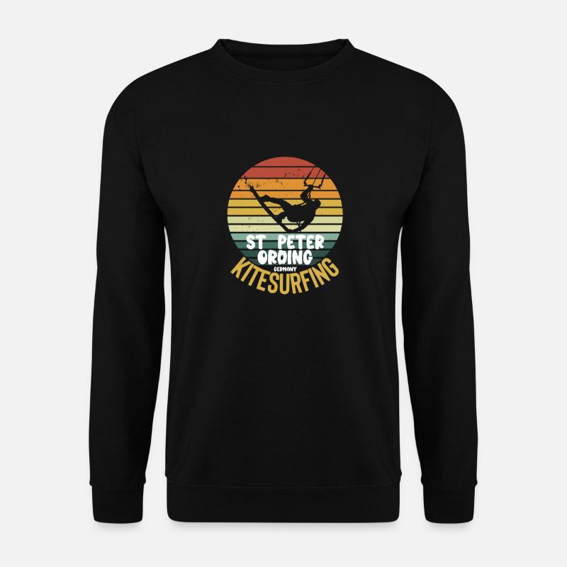 St. Peter Ording Kitesurfing Wassersport Design - Unisex Pullover - Schwarz