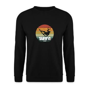 Tarifa Beach Spain Kitesurfing Water Sports - Unisex Sweatshirt - black - Front - Alina (178cm) & Michal (187cm)