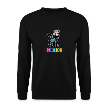 Mexico cat dia de los muertos - Sweat-shirt Unisexe - noir - Devant - Alina (178cm) & Michal (187cm)