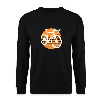 Road Bike Design for Cyclists Vintage - Unisex Sweatshirt - black - Front - Alina (178cm) & Michal (187cm)