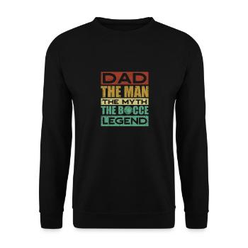Bocce Ball Player Boules Bocce Father - Unisex Pullover - Schwarz - Vorne - Alina (178cm) & Michal (187cm)