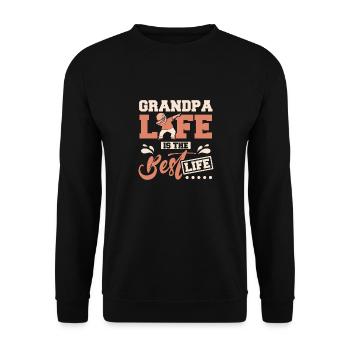 La vie de grand-père est la meilleure vie - Sweat-shirt Unisexe - noir - Devant - Alina (178cm) & Michal (187cm)