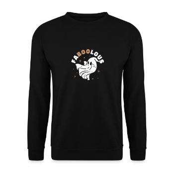 Ghosts Funny Creepy Spooky Fabulous - Unisex Sweatshirt - black - Front - Alina (178cm) & Michal (187cm)