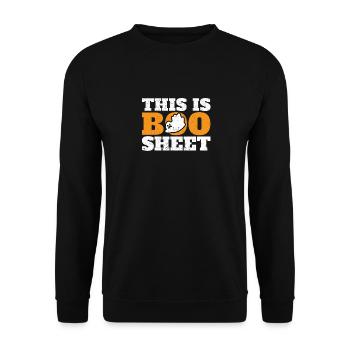 This is Boo Leaf Ghost Lover Funny - Unisex Sweatshirt - black - Front - Alina (178cm) & Michal (187cm)